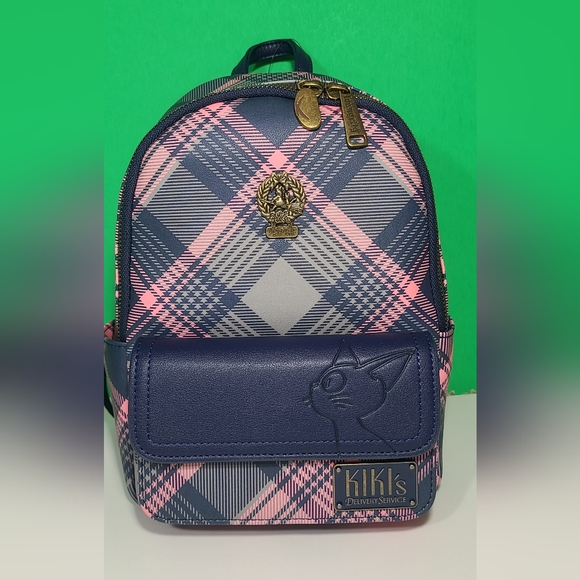 Loungefly Plaid Kiki\'s Delivery Service Mini Backpack Purse Studio Ghibli Gigi